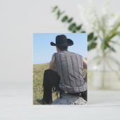 15649-RA Cowboy Postkarte (Stehend Vorderseite)