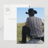 15649-RA Cowboy Postkarte (Vorne/Hinten)