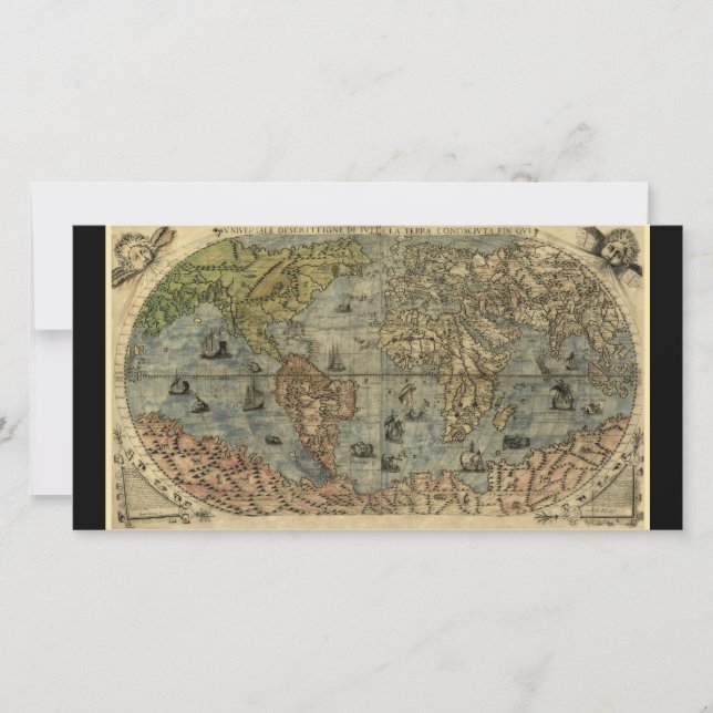 1565 Ferando Berteli (Fernando Bertelli) Weltkarte (Vorderseite)