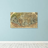 1565 Ferando Berteli (Fernando Bertelli) Weltkarte Leinwanddruck (Insitu (Holzboden))