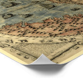1565 Ferando Berteli (Fernando Bertelli) Weltkarte Poster (Ecke)