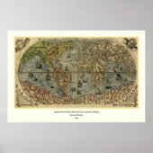 1565 Ferando Berteli (Fernando Bertelli) Weltkarte Poster (Vorne)
