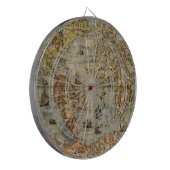 1565 Forlani Antike Weltkarte Vintage-Kartographie Dartscheibe (Vorderseite Links)