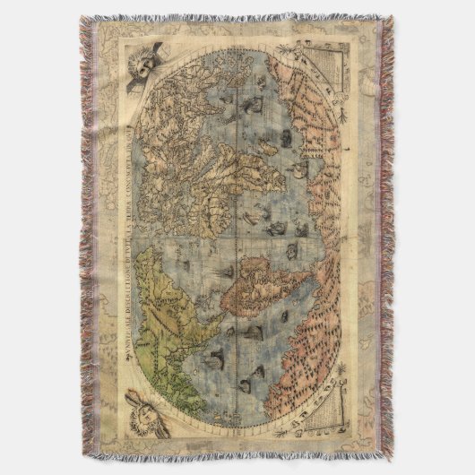 1565 Forlani AntiquevWeltkarte Renaissance Decke (Vorderseite Vertikal)