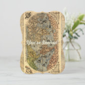 1565 Forlani AntiquevWeltkarte Renaissance Einladung (Stehend Vorderseite)