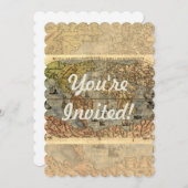 1565 Forlani AntiquevWeltkarte Renaissance Einladung (Vorne/Hinten)