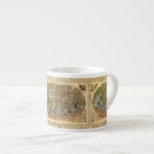 1565 Forlani AntiquevWeltkarte Renaissance Espressotasse (Vorderseite Rechts)