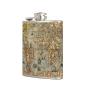 1565 Forlani AntiquevWeltkarte Renaissance Flachmann (Links)