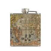 1565 Forlani AntiquevWeltkarte Renaissance Flachmann (Rückseite)