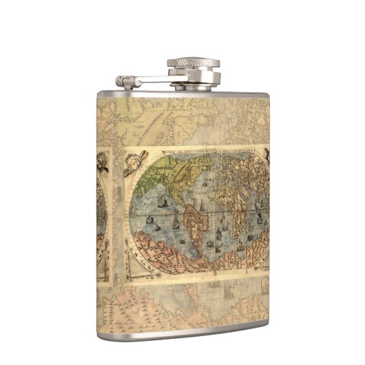 1565 Forlani AntiquevWeltkarte Renaissance Flachmann (Rechts)