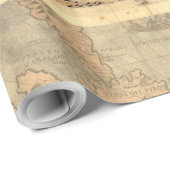 1565 Forlani AntiquevWeltkarte Renaissance Geschenkpapier (Rolleneckpunkt)