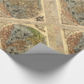 1565 Forlani AntiquevWeltkarte Renaissance Geschenkpapier (Ecke)