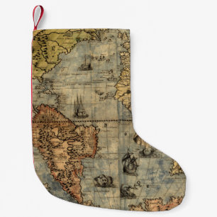 1565 Forlani AntiquevWeltkarte Renaissance Kleiner Weihnachtsstrumpf