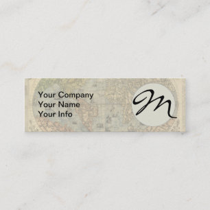 1565 Forlani AntiquevWeltkarte Renaissance Mini Visitenkarte