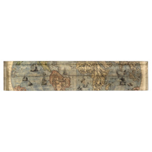 1565 Forlani AntiquevWeltkarte Renaissance Namensplakette