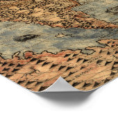 1565 Forlani AntiquevWeltkarte Renaissance Poster (Ecke)