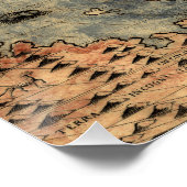 1565 Forlani AntiquevWeltkarte Renaissance Poster (Ecke)