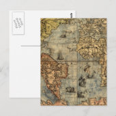 1565 Forlani AntiquevWeltkarte Renaissance Postkarte (Vorne/Hinten)