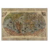 1565 Forlani AntiquevWeltkarte Renaissance Schneidebrett (Vorderseite)