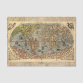 1565 Forlani AntiquevWeltkarte Renaissance Seidenpapier (Vorderseite)