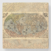 1565 Forlani AntiquevWeltkarte Renaissance Steinuntersetzer (Vorderseite)