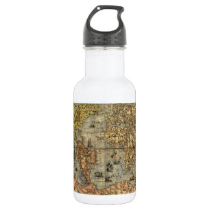 1565 Forlani AntiquevWeltkarte Renaissance Trinkflasche