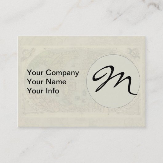 1565 Forlani AntiquevWeltkarte Renaissance Visitenkarte (Vorderseite)