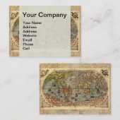 1565 Forlani AntiquevWeltkarte Renaissance Visitenkarte (Vorne/Hinten)