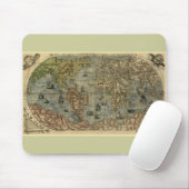 1565 Weltkarte von Ferando Berteli (Fernando Berte Mousepad (Mit Mouse)