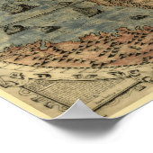 1565 Weltkarte von Ferando Berteli (Fernando Berte Poster (Ecke)