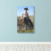 15693-RA Cowboy Leinwanddruck (Insitu (Holzboden))