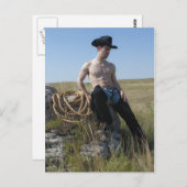 15693-RA Cowboy Postkarte (Vorne/Hinten)