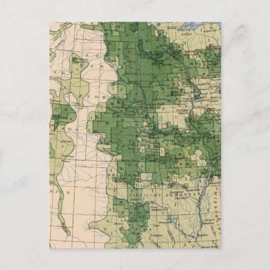 156 Weizen/Quadratmeilen Postkarte (Vorderseite)