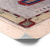 1570 Spanien Renaissance Karte Poster (Ecke)