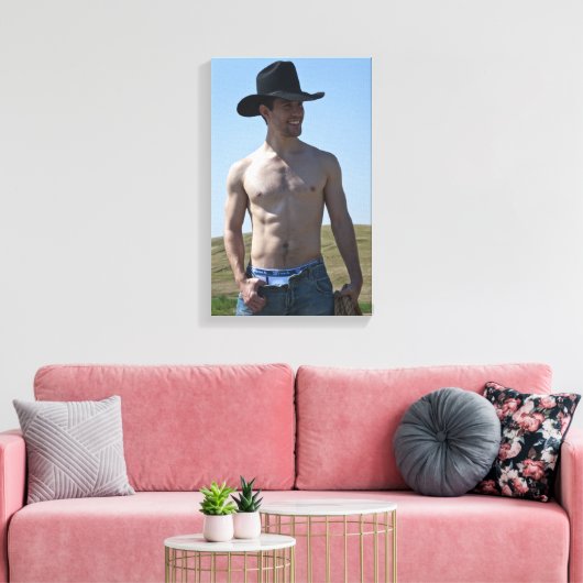 15746-RA Cowboy Leinwanddruck (Insitu (Wohnzimmer))