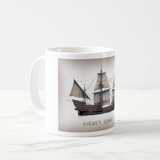 1578 goldenes Hinde Kaffeetasse (Vorderseite Links)