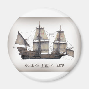 1578 goldenes Hinde Magnet