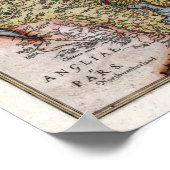 1580 Scotland Map Poster (Ecke)