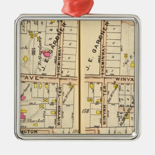 158159 New Rochelle Silbernes Ornament (Vorne)