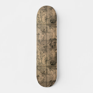 1581 Antike Weltkarte von Nicola van Sype Skateboard