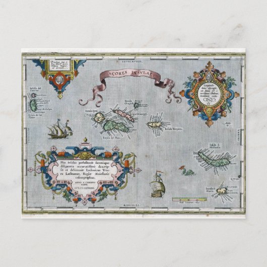 1584 Karte der Azoren (Vorderseite)