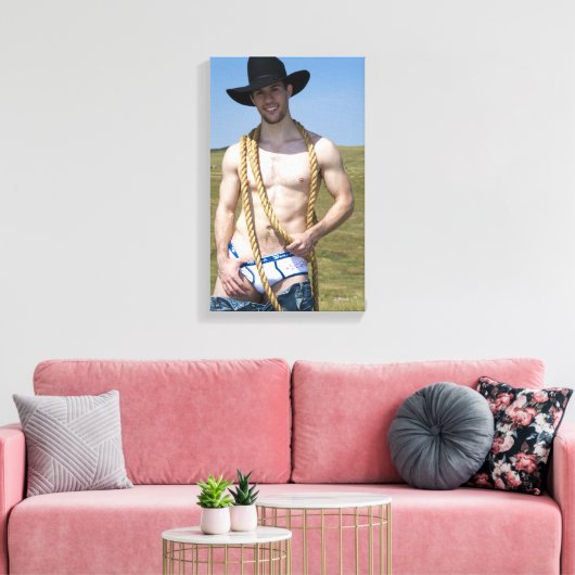 15867-RA Cowboy Leinwanddruck (Insitu (Wohnzimmer))