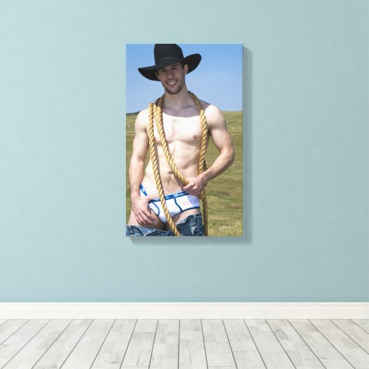 15867-RA Cowboy Leinwanddruck (Insitu (Holzboden))