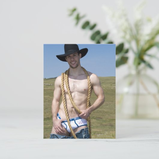 15867-RA Cowboy Postkarte (Stehend Vorderseite)