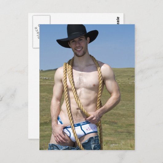 15867-RA Cowboy Postkarte (Vorne/Hinten)