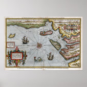 1586 Französische Küstenkarte Poster (Vorne)