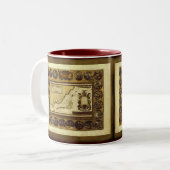 1586 Patriarch Abraham Antique Map Series Zweifarbige Tasse (Vorderseite Links)