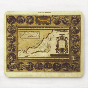 1586 VINTAG HOLYLANDS MAP Mousepad