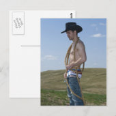 15876-RA Cowboy Postkarte (Vorne/Hinten)