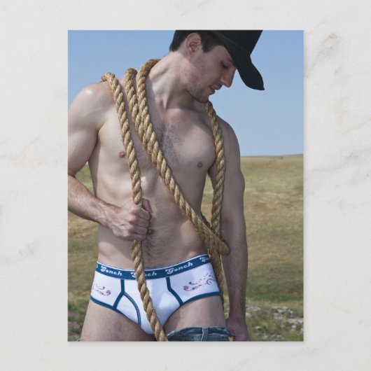 15881-RA Sexy Cowboy Postkarte (Vorderseite)